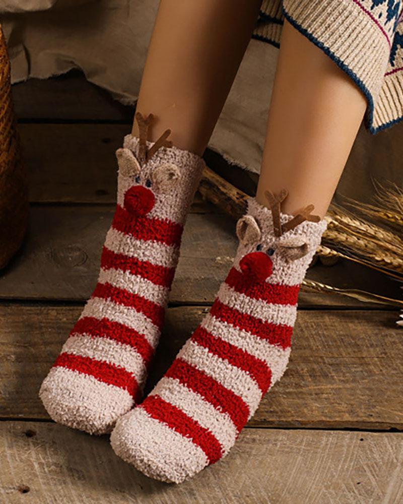 Animal Pattern Fluffy Socks
