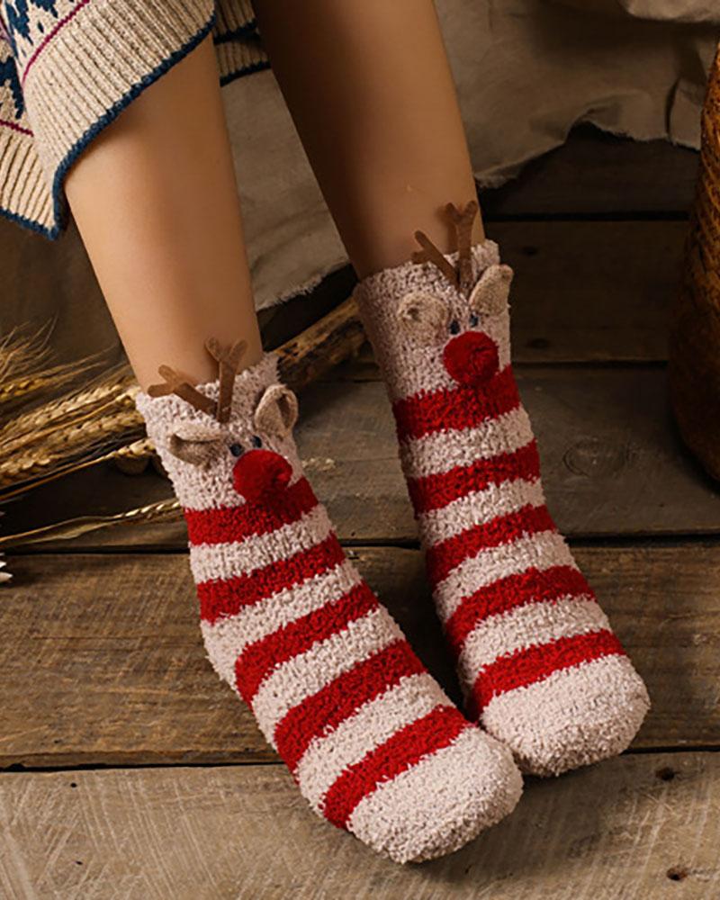 Animal Pattern Fluffy Socks